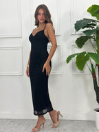 Vestido Largo de Encaje Estilo Bandage – Lola Sierra