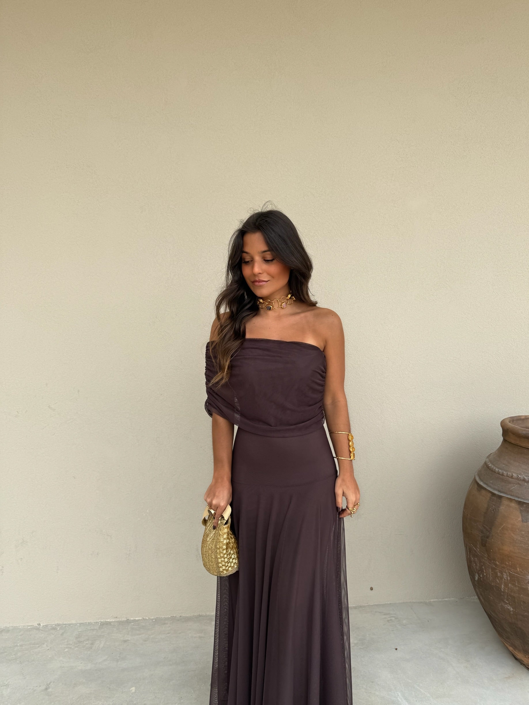 Vestido Toledo - Marrón