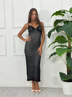 Vestido Largo de Encaje Estilo Bandage – Lola Sierra