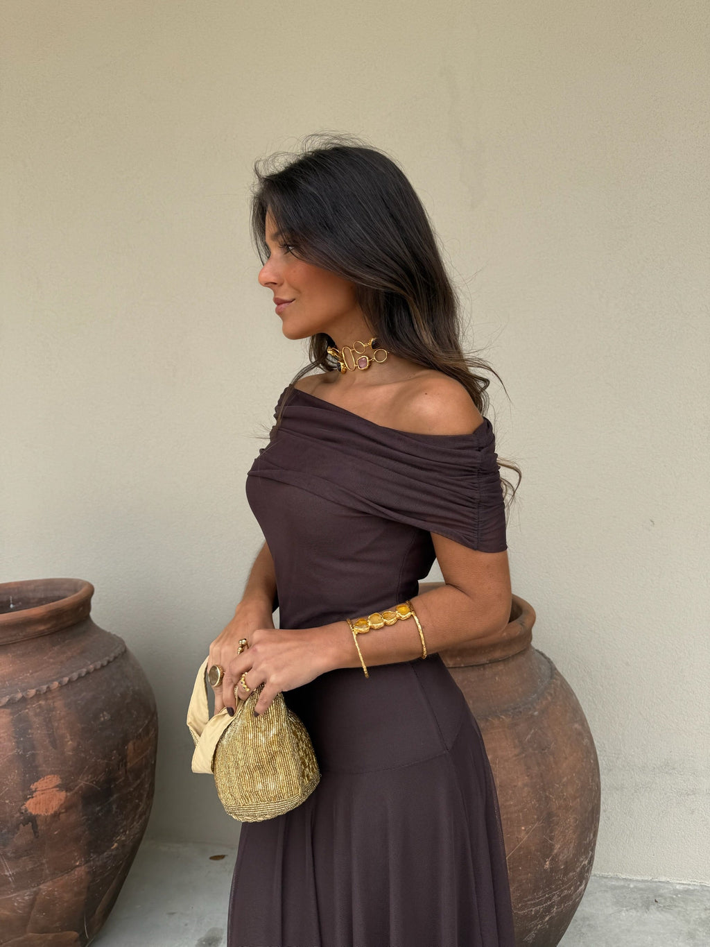 Vestido Toledo - Marrón