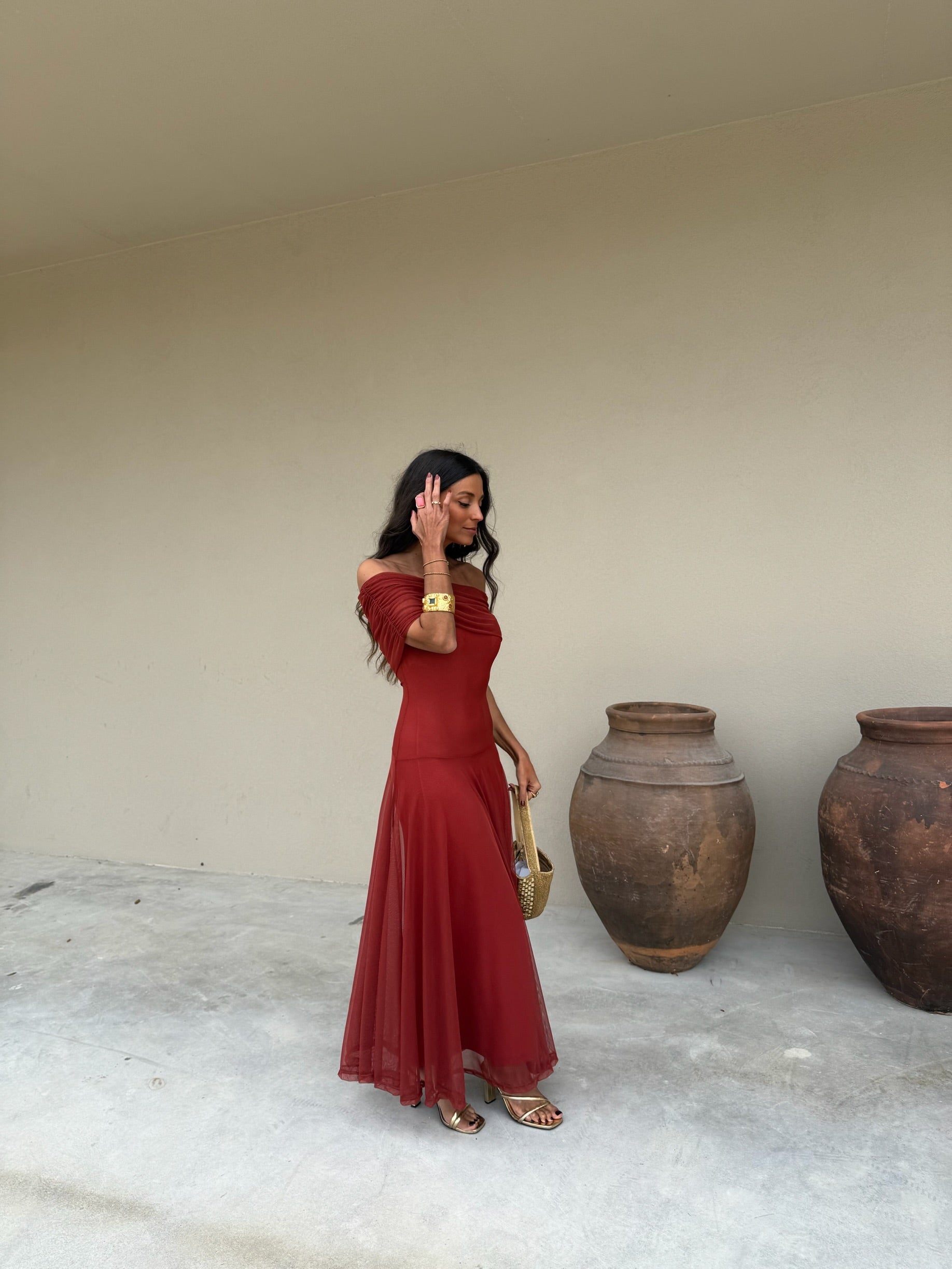 Vestido Toledo - Terracota