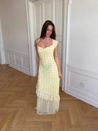 Vestido con lunares - Flor