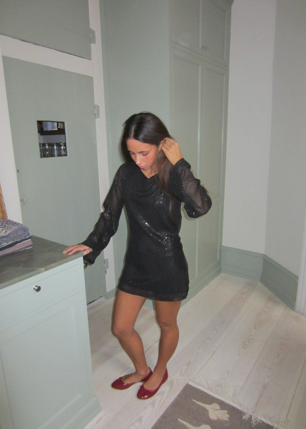 Vestido de lentejuela (talla pequeña) - Agustina