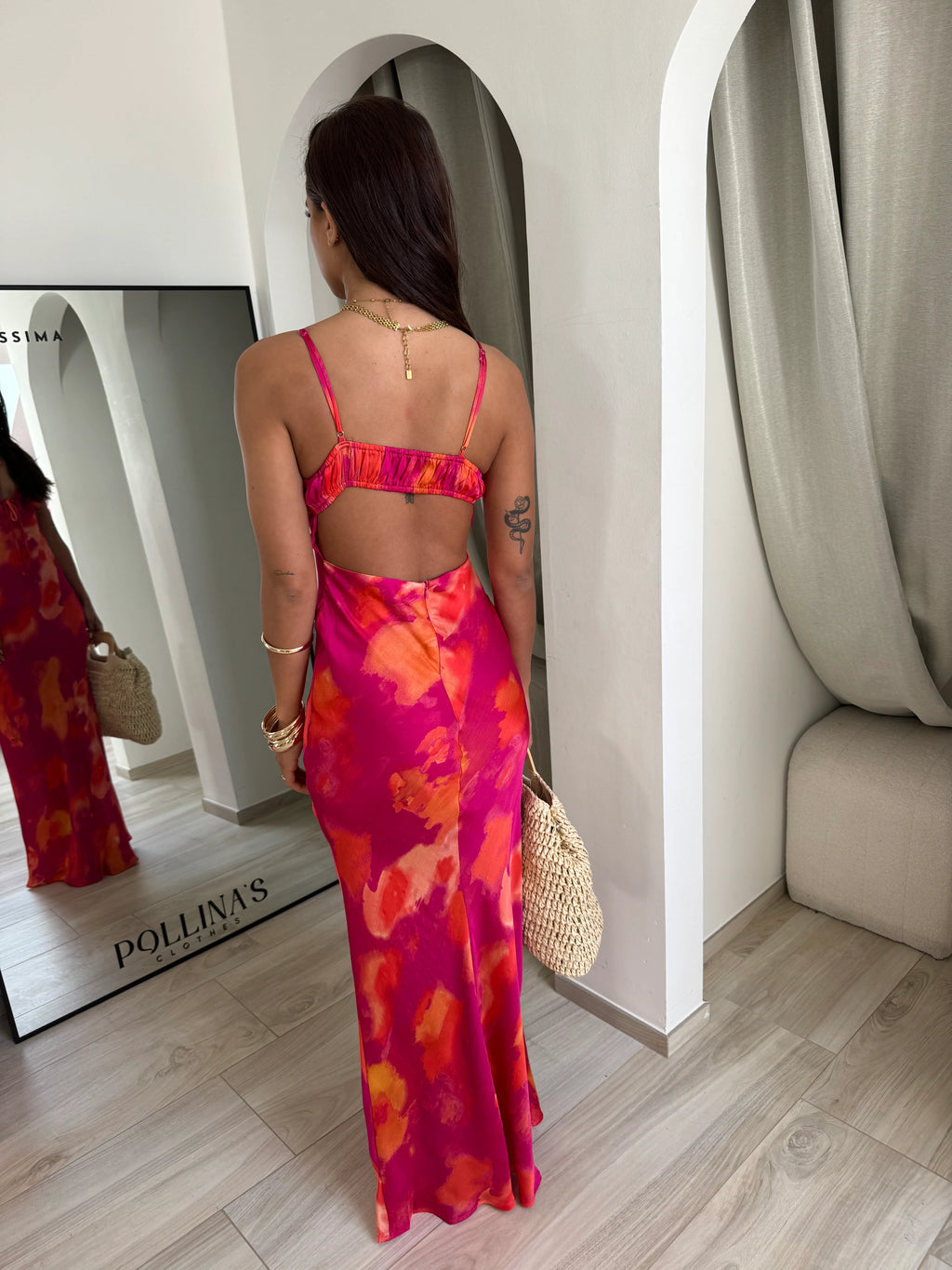 Vestido elegante de color - Carla