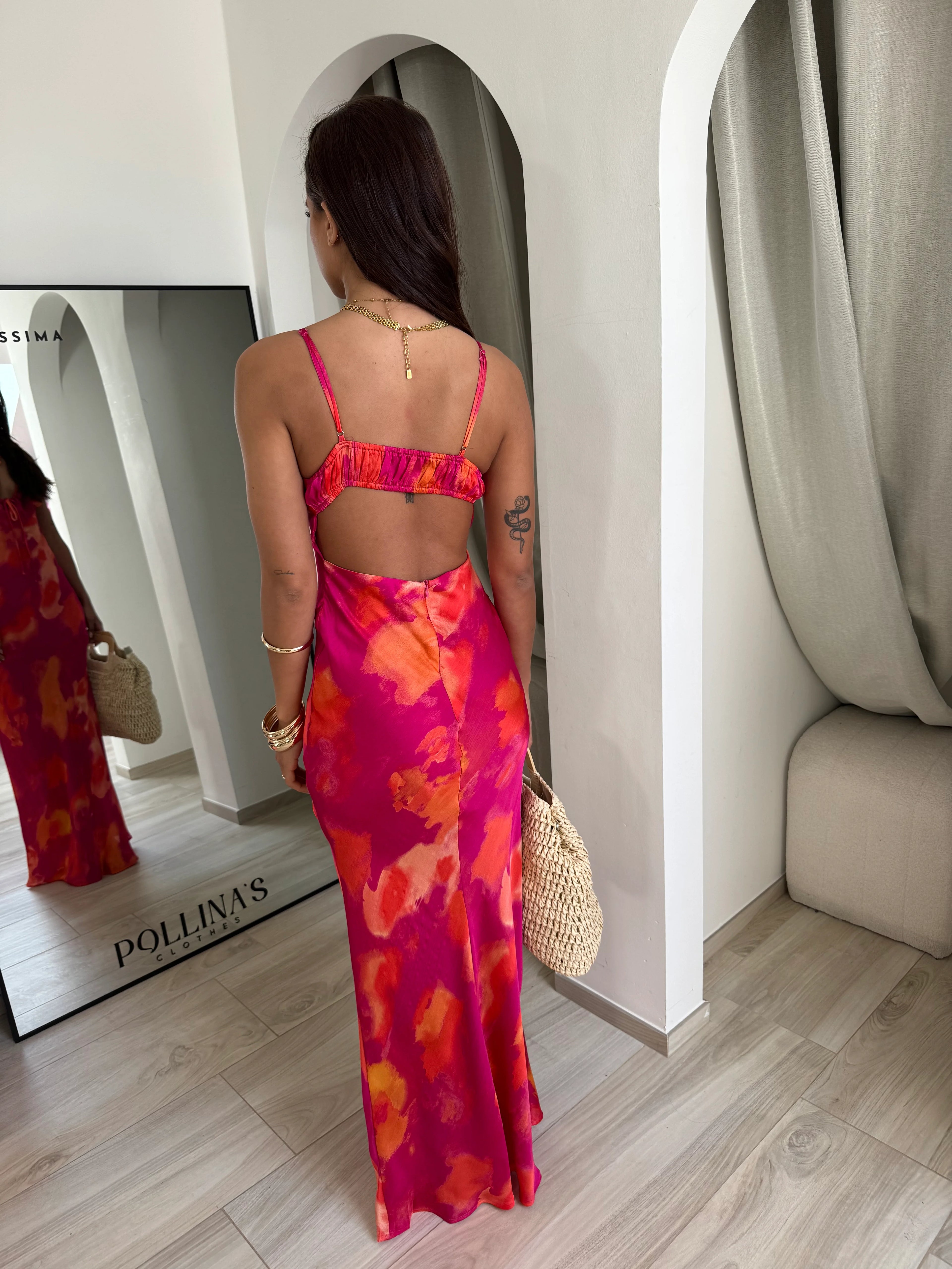 Vestido elegante de color - Carla