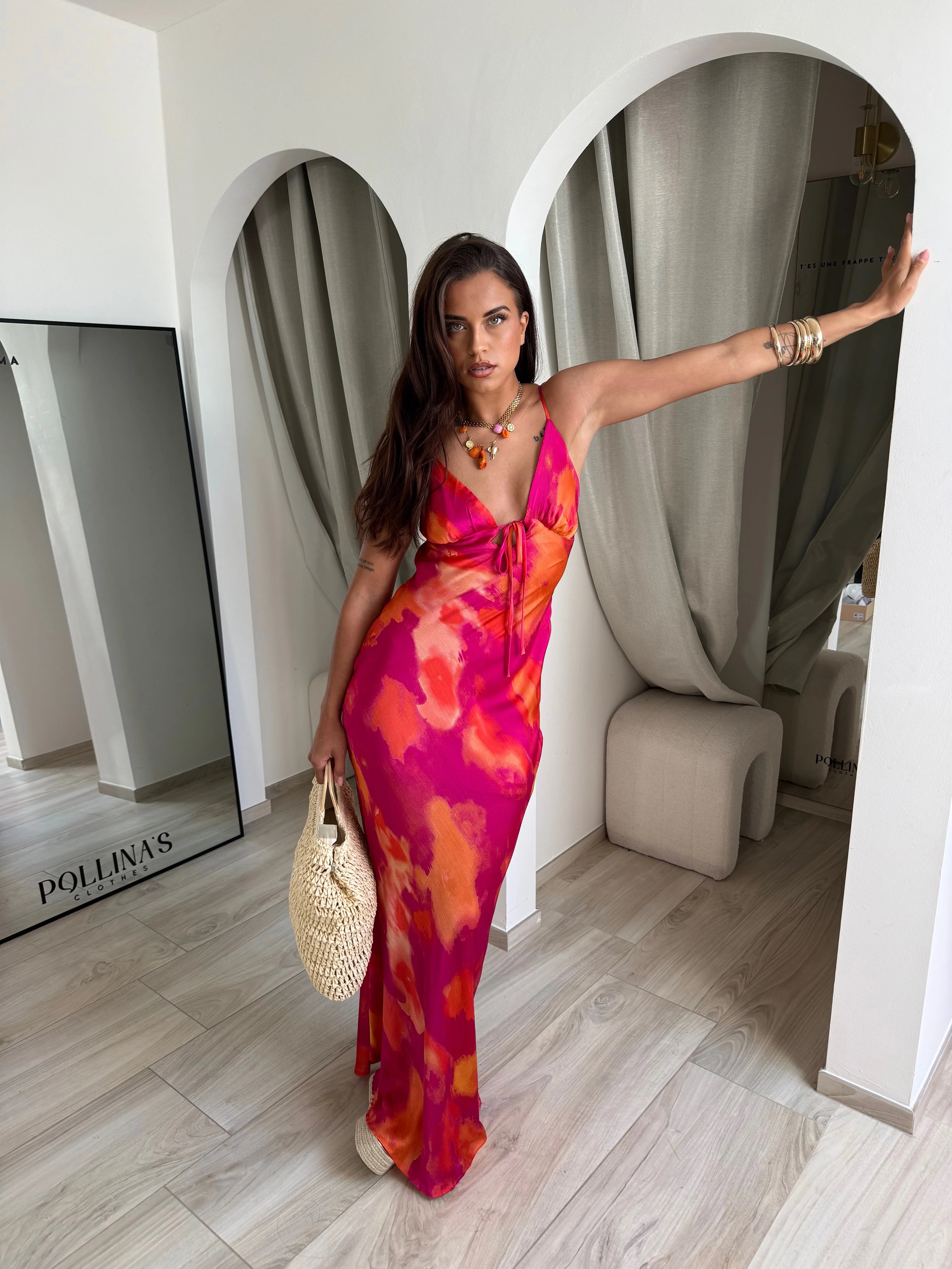 Vestido elegante de color - Carla