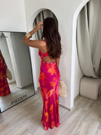 Vestido elegante de color - Carla