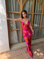 Vestido elegante de color - Carla