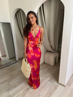 Vestido elegante de color - Carla