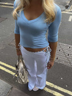 Blusa con cuello en V - Irina