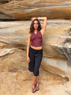 Top con cuello halter y brillo - Sofia