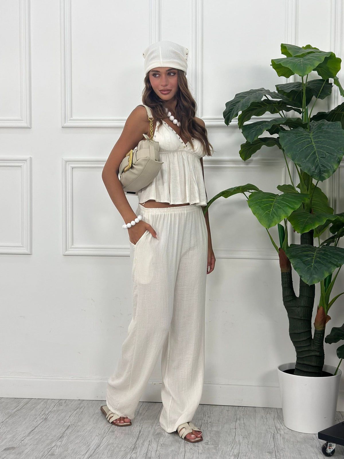 Conjunto de Top y Pantalón Palazzo – Lola Sierra