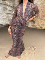 Vestido de verano leopardo - Lorena