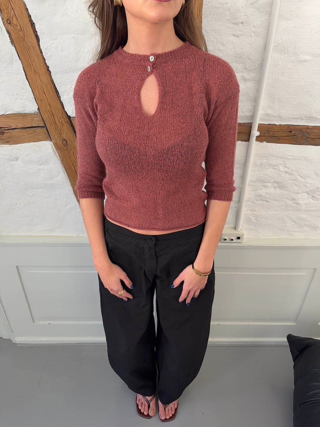 Blusa abierta - Rosa