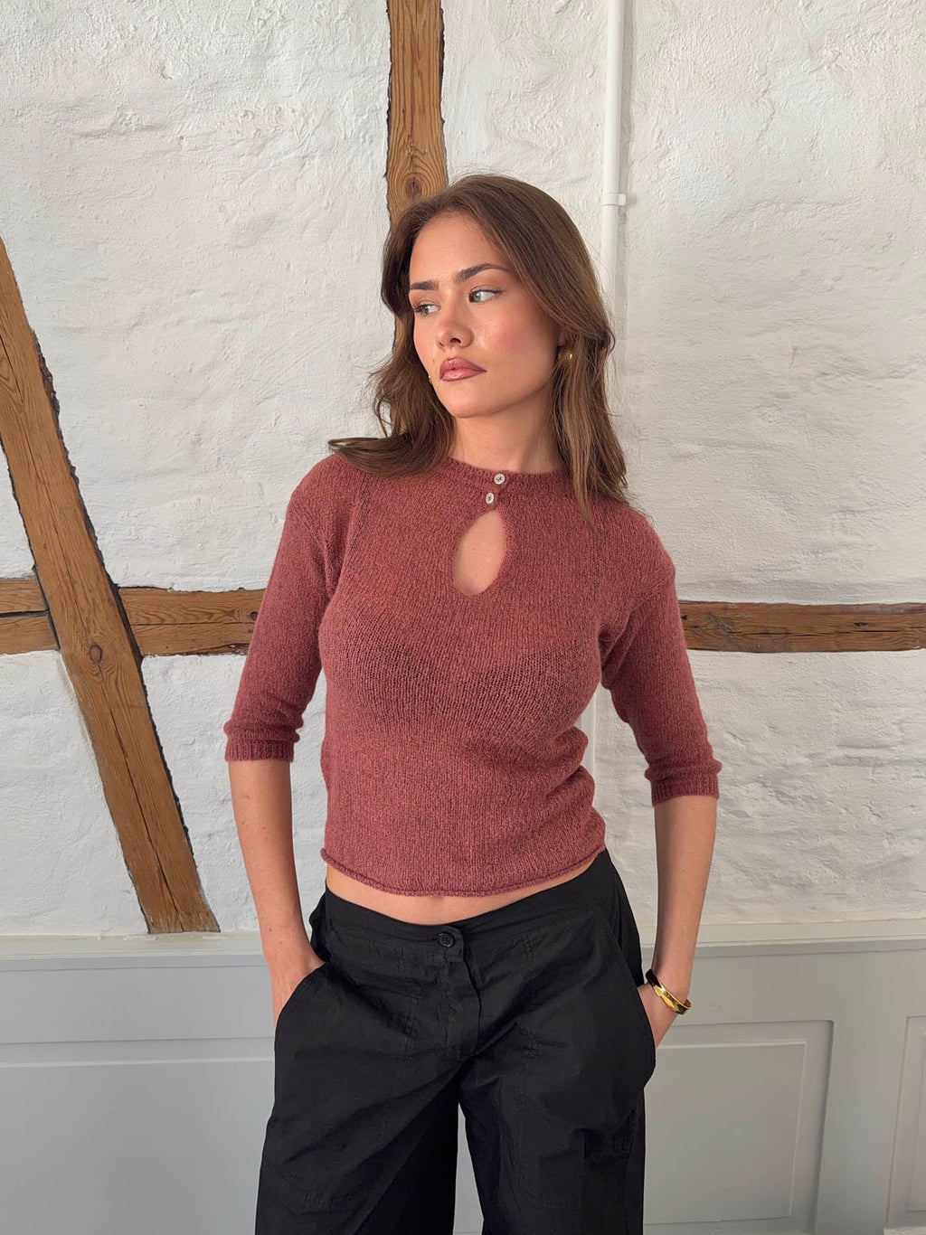 Blusa abierta - Rosa