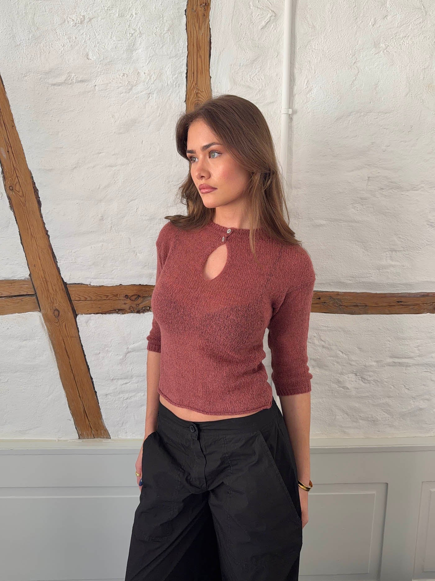 Blusa abierta - Rosa