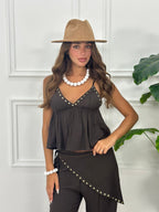 Conjunto de Top y Pantalón Palazzo – Lola Sierra